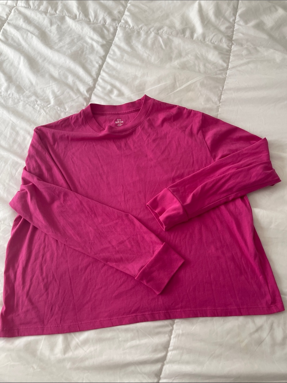 Long Sleeve Crewneck Shirt - Fuchsia